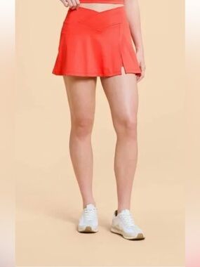 Blogilates Crisscross Slit skort in Spicy Orange